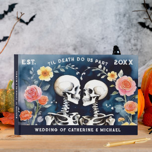 Til Death Do Us Part Skeletons Gothic Wedding Guest Book