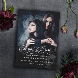 Til Death Do Us Part Skull Photo Save the Date