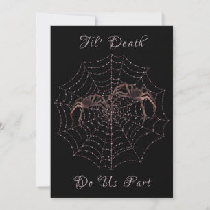 Til Death Do Us Part Spiders Halloween Gothic Invitation