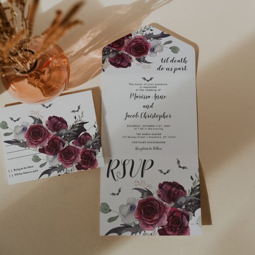 Til Death Do Us Part Trifold Wedding Invitation