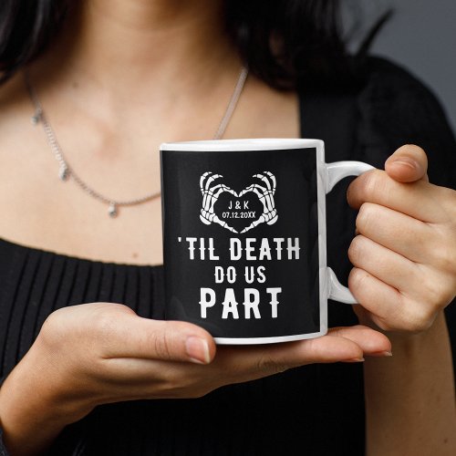 Til Death Do Us Part Wedding Custom Initials Date Coffee Mug