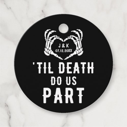 Til Death Do Us Part Wedding Custom Thank You Favor Tags