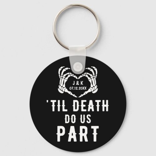 Til Death Do Us Part Wedding Favors Custom Keychain
