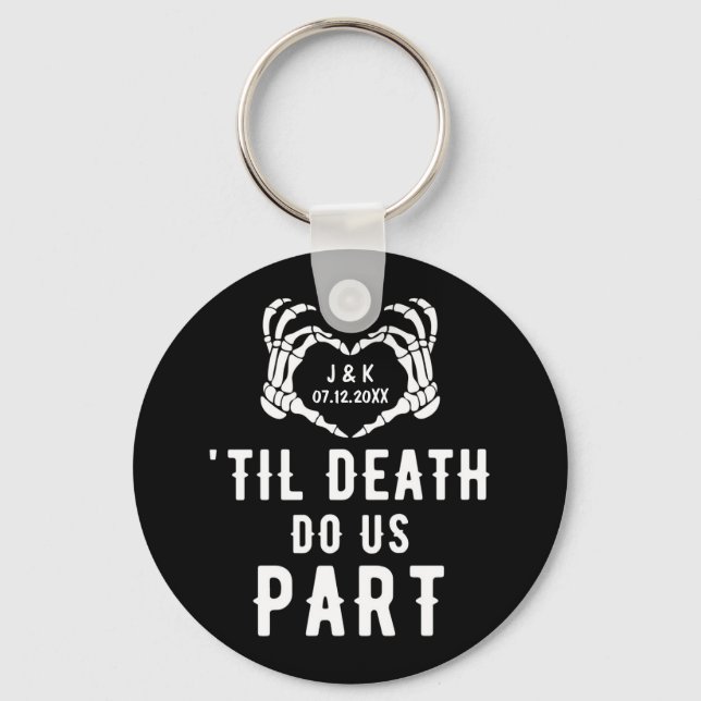 Til Death Do Us Part Wedding Favors Custom Keychain (Front)