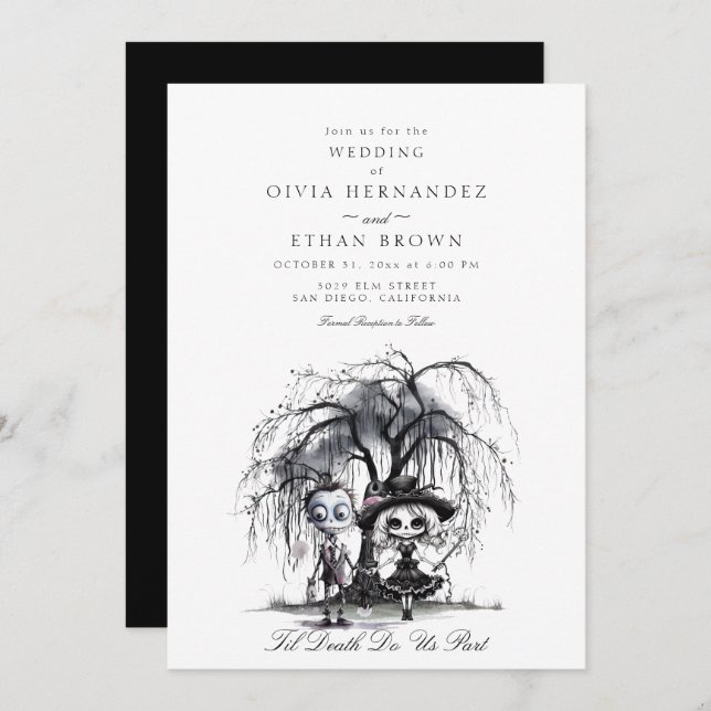 Til Death Do Us Part Wedding Invitation (Front/Back)