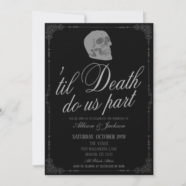 Til Death Do Us Part Wedding Invitation (Front)