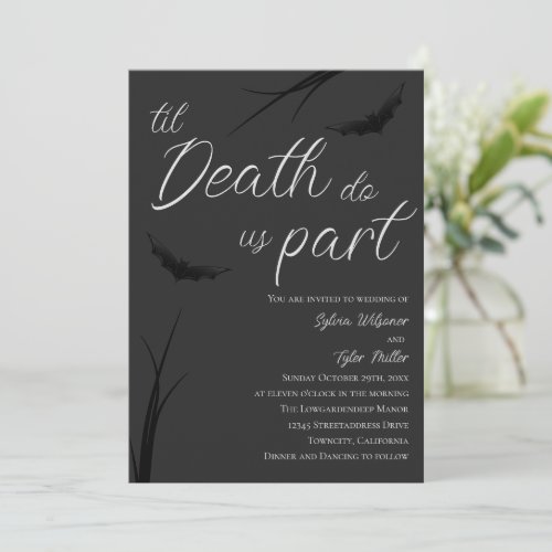 Til Death Do Us Part Wedding Invitation