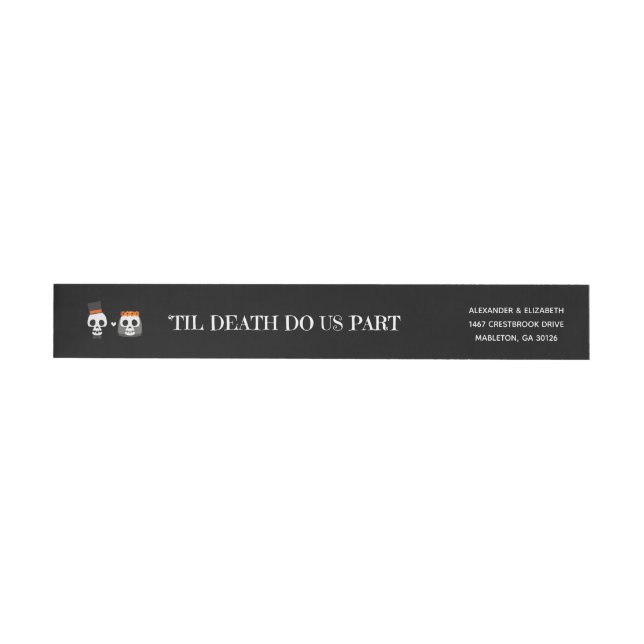 'Til Death Do Us Part Wedding Return Address Label (Individual)