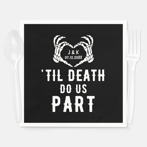 Til Death Do Us Part Wedding Supplies Custom Napkins