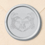 Til Death Do Us Part Wedding Wax Seal Sticker<br><div class="desc">Wedding pre-made wax seal sticker with the quote "'Til death do us part". Peel and stick it to your gothic or dark-themed wedding envelopes,  invitation suites,  favor bags,  or stationery. Change the color to suit your theme.</div>