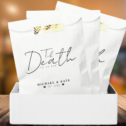 Til Death Do Us Part White Wedding Favor Bag