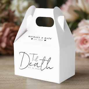 Til Death Do Us Part White Wedding Favor Boxes