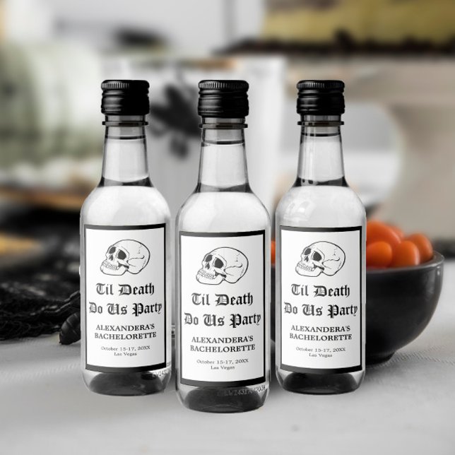 Til Death Do Us Party Bachelorette Champagne Wine Label (Creator Uploaded)