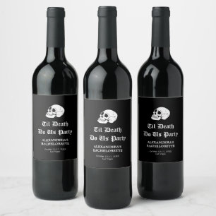 Til Death Do Us Party Bachelorette  Wine Label