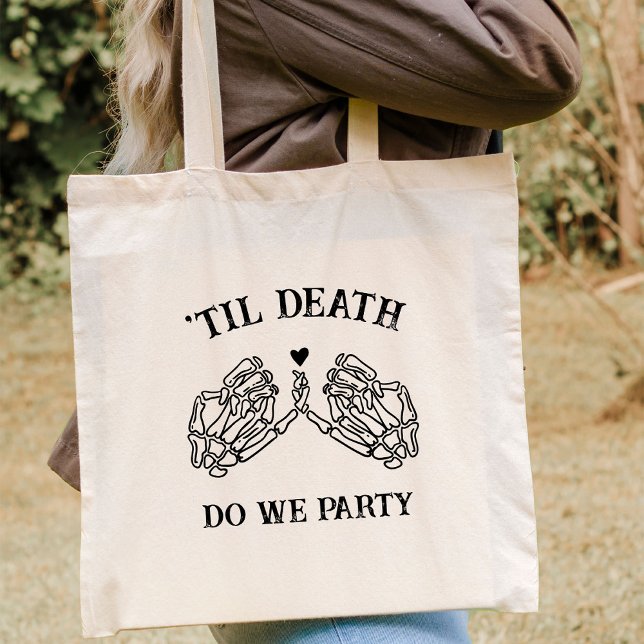 Til Death Do Us Party Gift For Bridesmaids Gothic Tote Bag (Creator Uploaded)