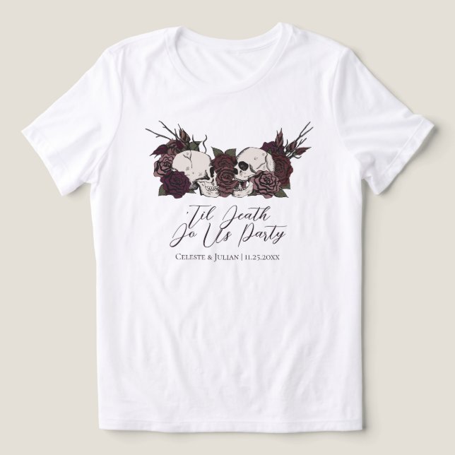 Til Death Do Us Party Gothic Wedding Party Tri-Blend Shirt (Design Front)