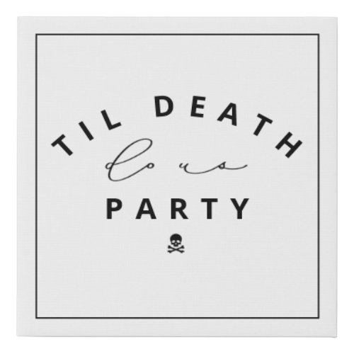 Til Death Do Us Party Halloween Canvas