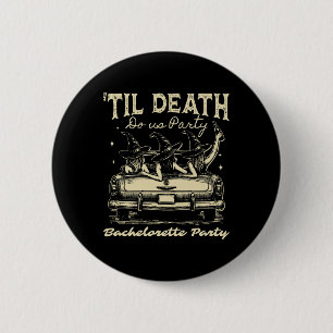 Til Death Do Us Party Halloween D Yellow Button