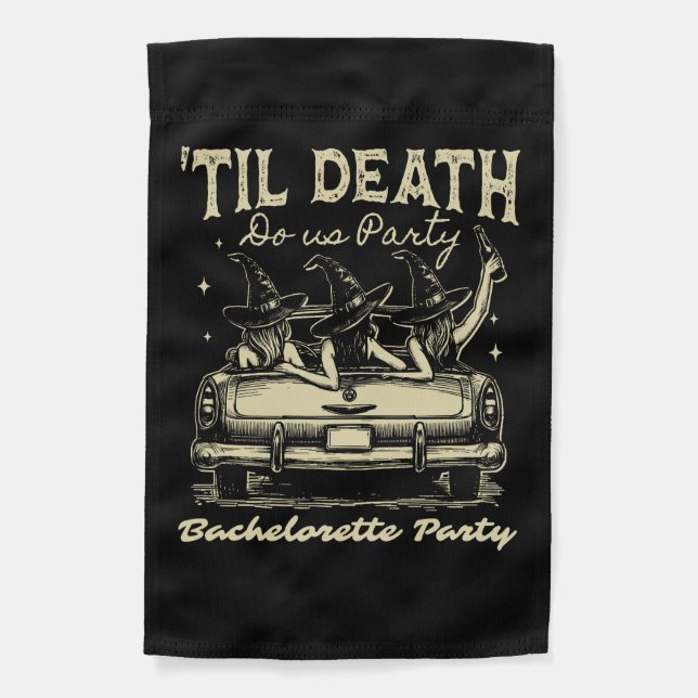 Til Death Do Us Party Halloween D Yellow Garden Flag (Front)