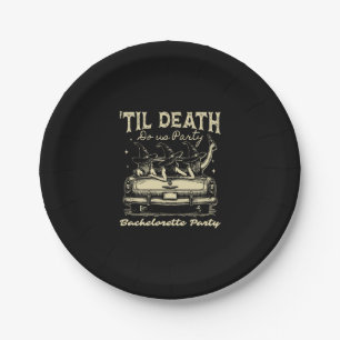 Til Death Do Us Party Halloween D Yellow Paper Plates