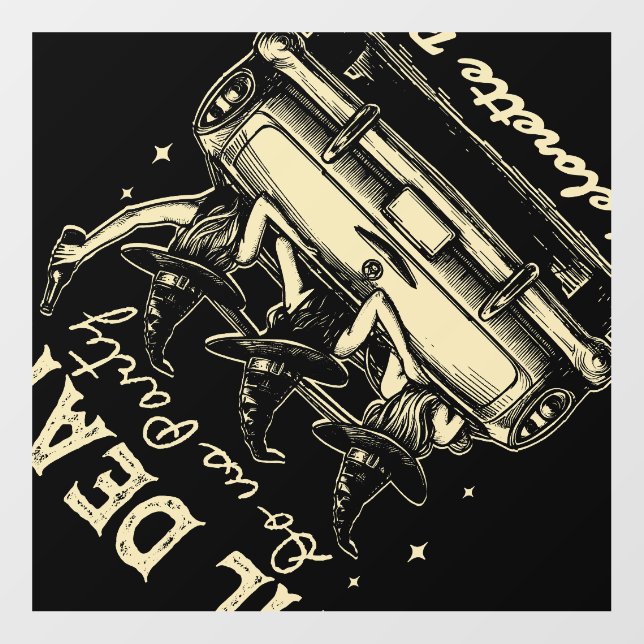 Til Death Do Us Party Halloween D Yellow Wall Decal (Front)