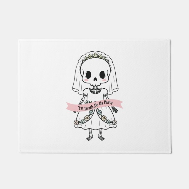 Til Death Do Us Party Halloween Doormat (Front)