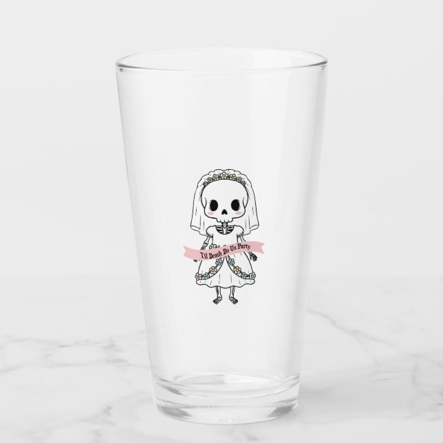 Til Death Do Us Party Halloween Glass (Front)