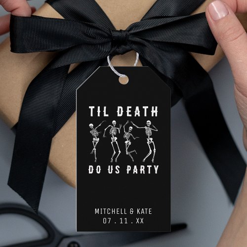 Til Death Do Us Party Skeleton Bachelorette Party Gift Tags