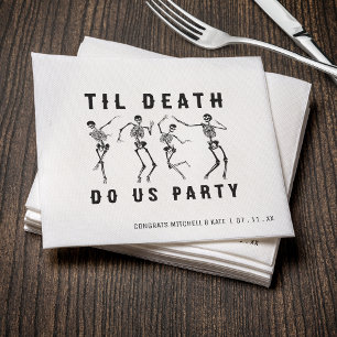 Til Death Do Us Party Skeleton Bachelorette Party Napkins