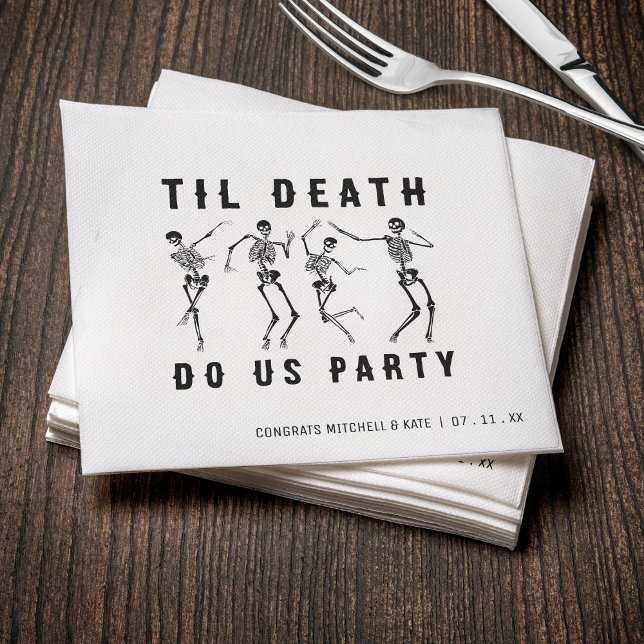 Til Death Do Us Party Skeleton Bachelorette Party Napkins (Til Death Do Us Party Skeleton Bachelorette Party Napkins
)