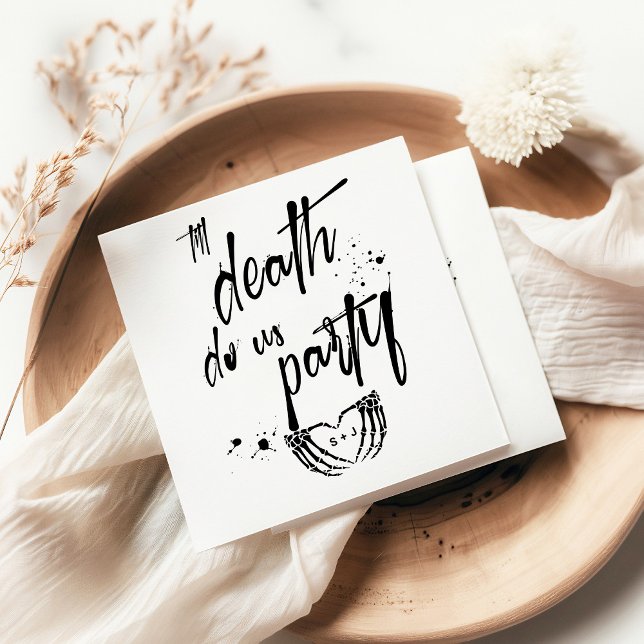 Til death do us party wedding favor napkins (Creator Uploaded)