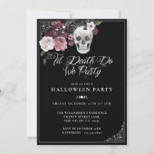 Til Death Do We Party Gothic Skull Halloween Invitation (Front)