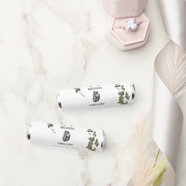 Til Death Gothic Heart Floral Skulls Wedding Breath Savers® Mints (Wedding)