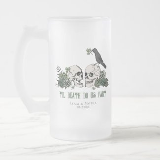Til Death Gothic St Patricks Day Floral Skull