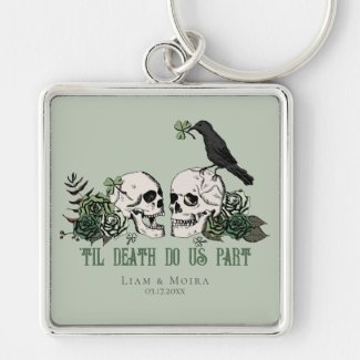 Til Death Gothic St Patricks Day Floral Skull