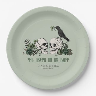Til Death Gothic St Patricks Day Floral Skull