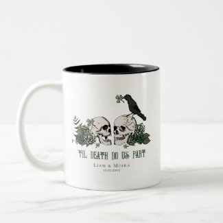 Til Death Gothic St Patricks Day Floral Skull