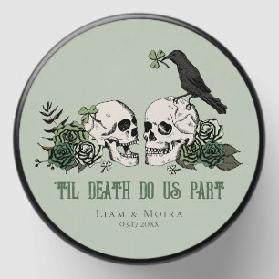 Til Death Gothic St Patricks Day Skull Wedding Mini Candle Favors