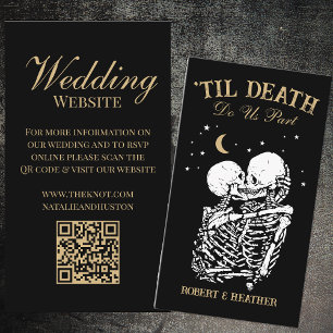 Til Death Gothic Wedding Website RSVP QR Code Enclosure Card