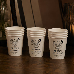 Til Death Halloween Gothic Wedding Coffee Paper Cups