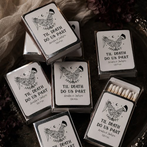 Til Death Halloween Wedding  Matchboxes