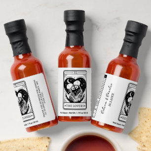 Til Death Lovers Tarot Personalized Wedding Hot Sauces