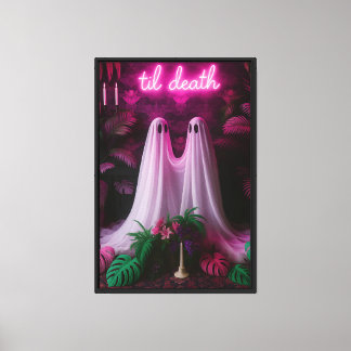 Til Death – Romantic Ghostly Duo Canvas Print