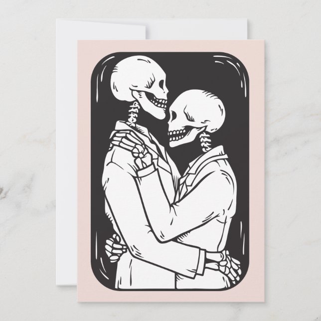 Til Death Skeleton Happy Valentine's Day  Holiday Card (Front)