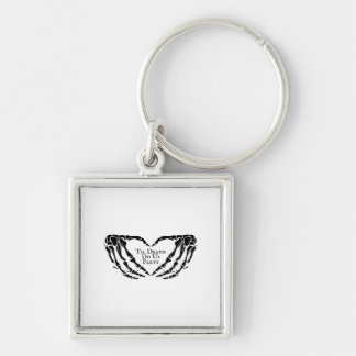 Til Death Skeleton Heart Hands Gothic Mood Keychain