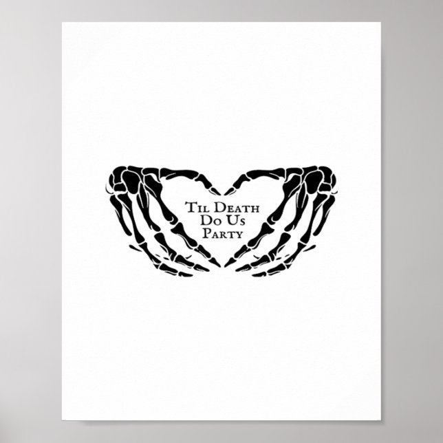 Til Death Skeleton Heart Hands Gothic Mood Poster (Front)