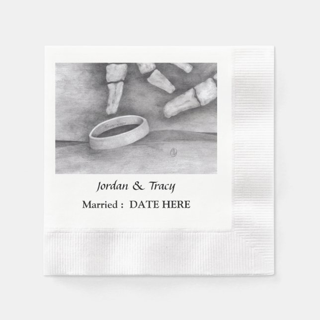 "Til Death" Themed Art Napkins (Front)
