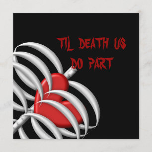 Til Death Us Do Part Goth Style Wedding Invitation