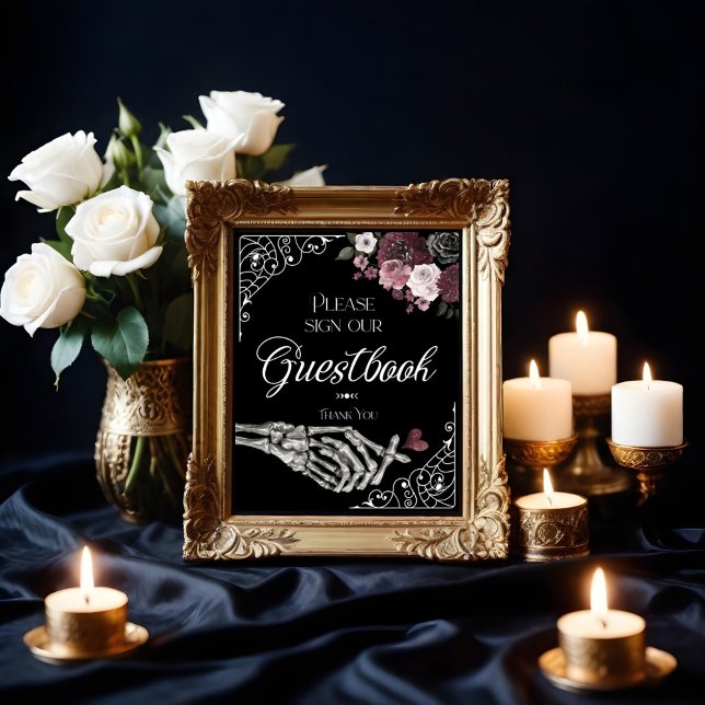 Til Death Watercolor Skeleton Hand Guestbook (Til Death Watercolor Skeleton Hand Guestbook)