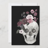 Til Death Watercolor Skeleton Rose Gothic Wedding Invitation (Back)